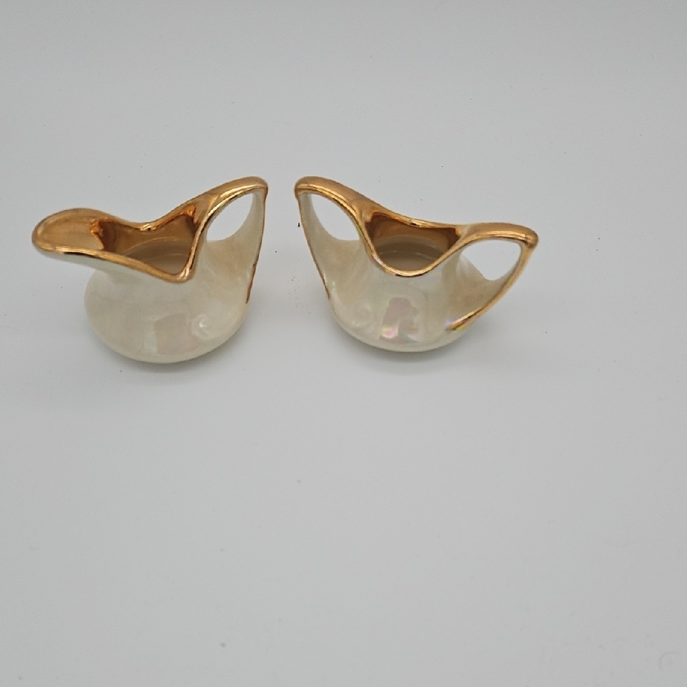 Vintage Cream and Gold Serveware Set